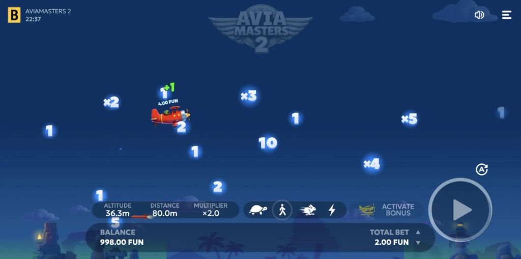 Avia Masters 2 — Plane Flying with x11 Multiplier